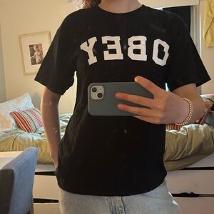 Obey Black and White Short Sleeve Tee